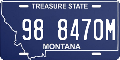 MT license plate 988470M