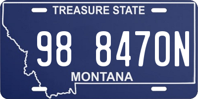 MT license plate 988470N