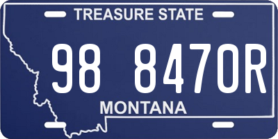 MT license plate 988470R
