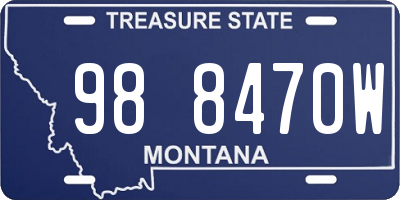 MT license plate 988470W