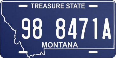 MT license plate 988471A