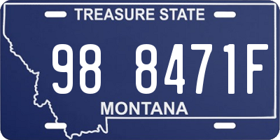 MT license plate 988471F