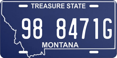 MT license plate 988471G