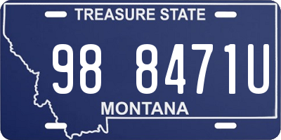 MT license plate 988471U