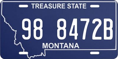 MT license plate 988472B