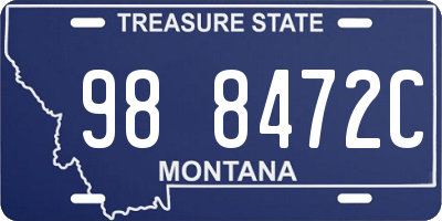MT license plate 988472C