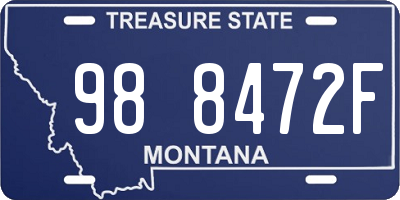 MT license plate 988472F