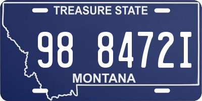MT license plate 988472I