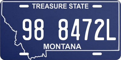 MT license plate 988472L