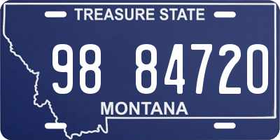MT license plate 988472O
