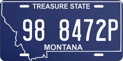 MT license plate 988472P