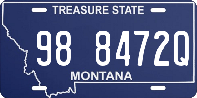 MT license plate 988472Q