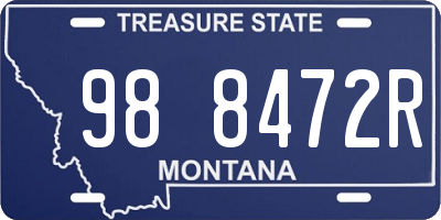 MT license plate 988472R