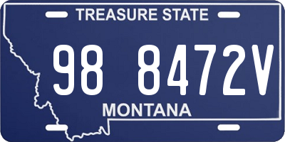 MT license plate 988472V