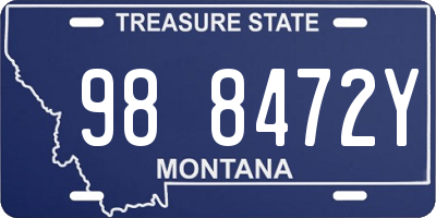 MT license plate 988472Y