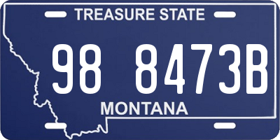 MT license plate 988473B