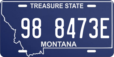 MT license plate 988473E
