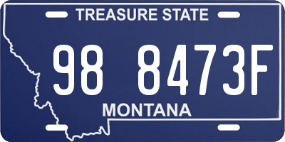 MT license plate 988473F