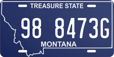 MT license plate 988473G