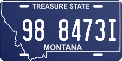 MT license plate 988473I