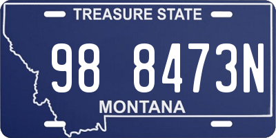 MT license plate 988473N