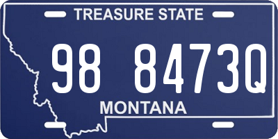 MT license plate 988473Q