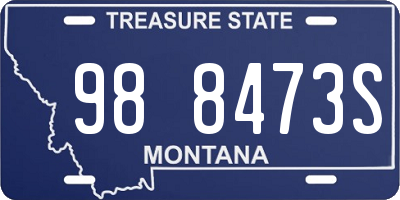 MT license plate 988473S