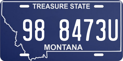 MT license plate 988473U