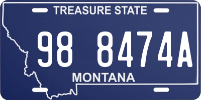 MT license plate 988474A