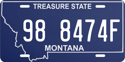 MT license plate 988474F
