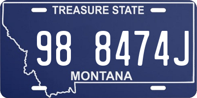 MT license plate 988474J