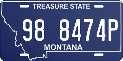 MT license plate 988474P