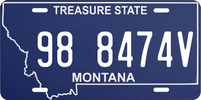 MT license plate 988474V