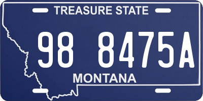 MT license plate 988475A