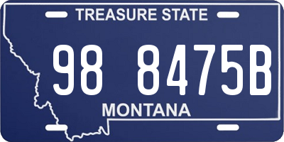 MT license plate 988475B