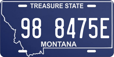 MT license plate 988475E
