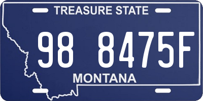 MT license plate 988475F