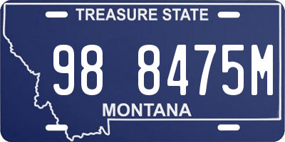 MT license plate 988475M