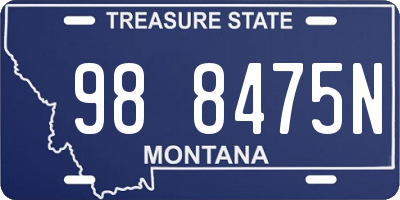 MT license plate 988475N