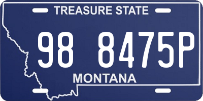MT license plate 988475P