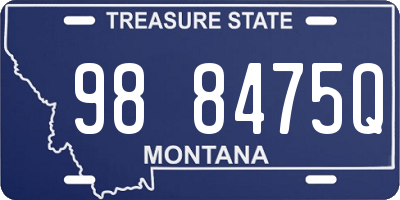 MT license plate 988475Q