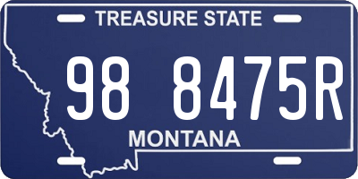 MT license plate 988475R
