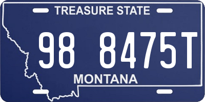 MT license plate 988475T