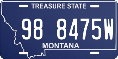 MT license plate 988475W