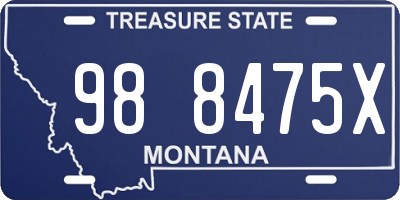 MT license plate 988475X
