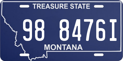 MT license plate 988476I