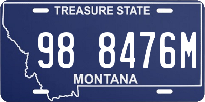 MT license plate 988476M