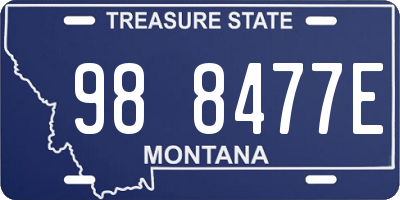 MT license plate 988477E