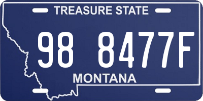 MT license plate 988477F
