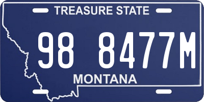 MT license plate 988477M